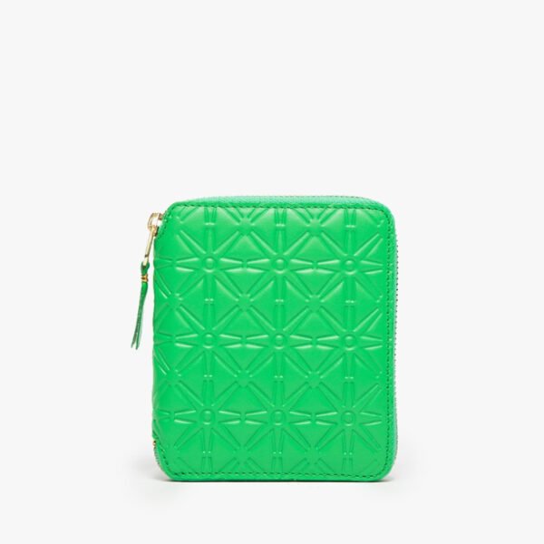 Embossed Box Wallet In Green