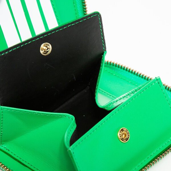 Embossed Box Wallet In Green