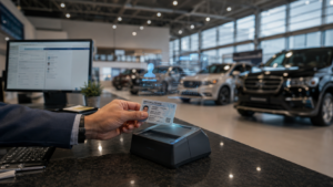 driver licence scanned at car dealership